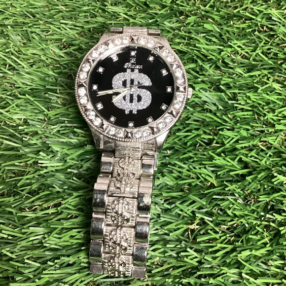 Old School Bling Watch Bling Dollar Sign - Picture 1 of 8